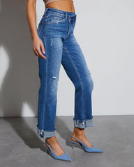 Lucy Stretch High Rise Cross Over Jeans