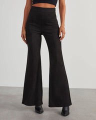 Born With It Faux Suede Wide Leg Pants