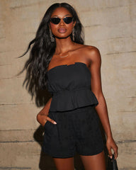 Reid Cinched Waist Tube Crop Top