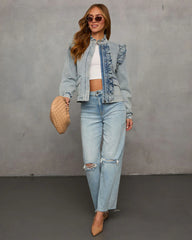 Melodie Ruffle Denim Jacket