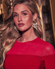 Loving You Embellished Heart Earrings