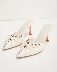 Brianne Grommet Pointed Toe Mule