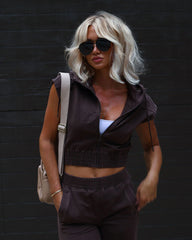Tillie Sleeveless Zip Up Hoodie