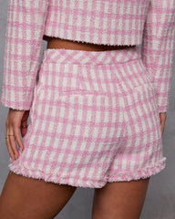 Emiliana Frayed Tweed Shorts