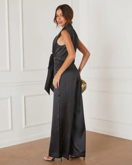 Turner Satin Sleeveless Jumpsuit