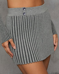 Come Closer Ribbed Mini Skirt