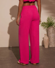 Maldives High Rise Smocked Waist Pants
