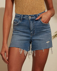 Tucson Mid Rise Cut Off Denim Shorts