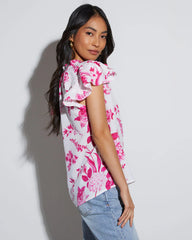 Audrey Floral Short Sleeve Blouse