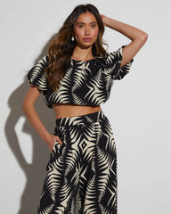 Stay With Me Printed Short Sleeve Top