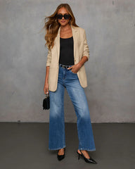 Don't Wait Up Leather Blazer