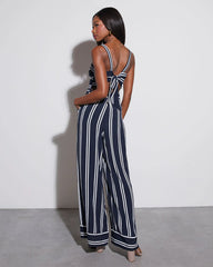 Gradey Striped Wide Leg Jumpsuit