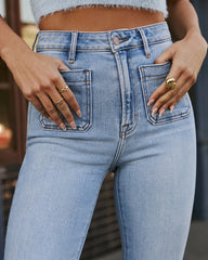 Casual Times High Rise Cropped Flare Jeans