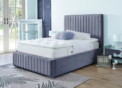 Turin 6ft Superking Bed Frame- Velvet Steel