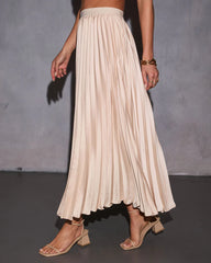 Meet At Dawn Pleated Maxi Skirt