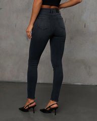 Strapped In High Rise Embellishment Skinny Jeans
