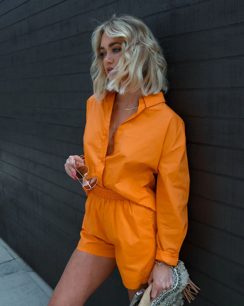 Infinity Cotton Button Down Top