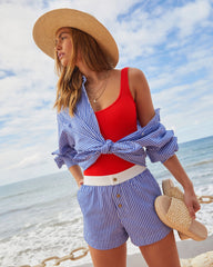 Brooklyn Cotton Boxer Striped Shorts