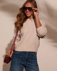 Messina Cable Knit Crewneck Sweater