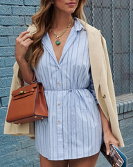 Charlie Striped Waist Tie Romper