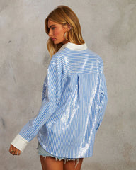Proper Feeling Contrast Button Down Top