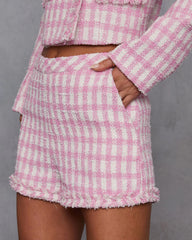 Emiliana Frayed Tweed Shorts