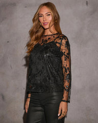 Take Me Home Sheer Lace Top