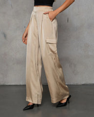 Easy Stride Satin Flare Leg Trouser