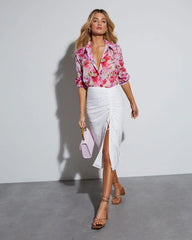 Season Of Blooms Long Sleeve Top