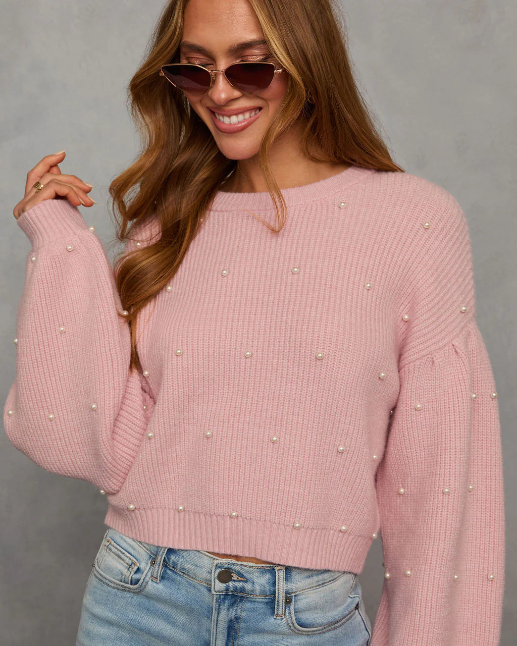 Oh My Darling Pearl Embellished Sweater