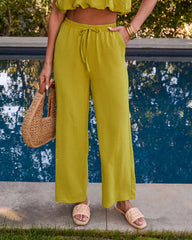 Spring Renew Crepe Waist Tie Pants