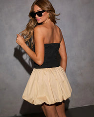 Vivienne Contrast Strapless Mini Dress