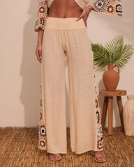 Josia Crochet Side Panel Pants