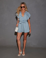 Colby Denim Textured Romper