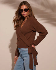Falcone Surplice Wrap Sweater