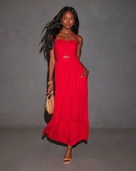 Eleanor A-Line Front Cutout Maxi Dress