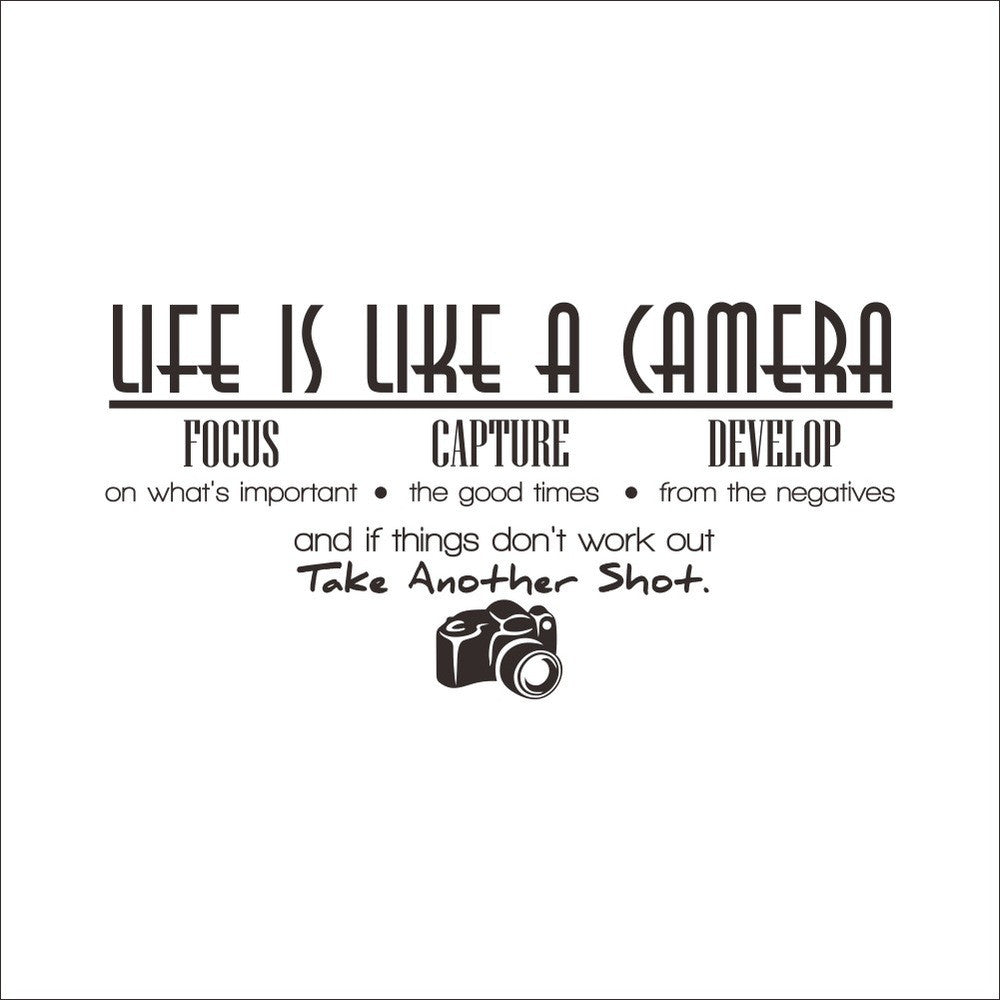 Modern PVC Characters "life is like" Wall Stickers Home Decor Decoration Art Waterproof Removable 30*57CM SM6