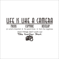 Modern PVC Characters "life is like" Wall Stickers Home Decor Decoration Art Waterproof Removable 30*57CM SM6