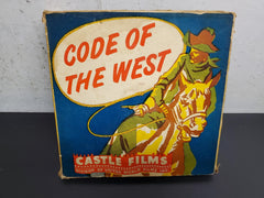 Vtg 16mm Code of The West Castle Films Movie Reel Nostalgic Cowboy Flick Collect