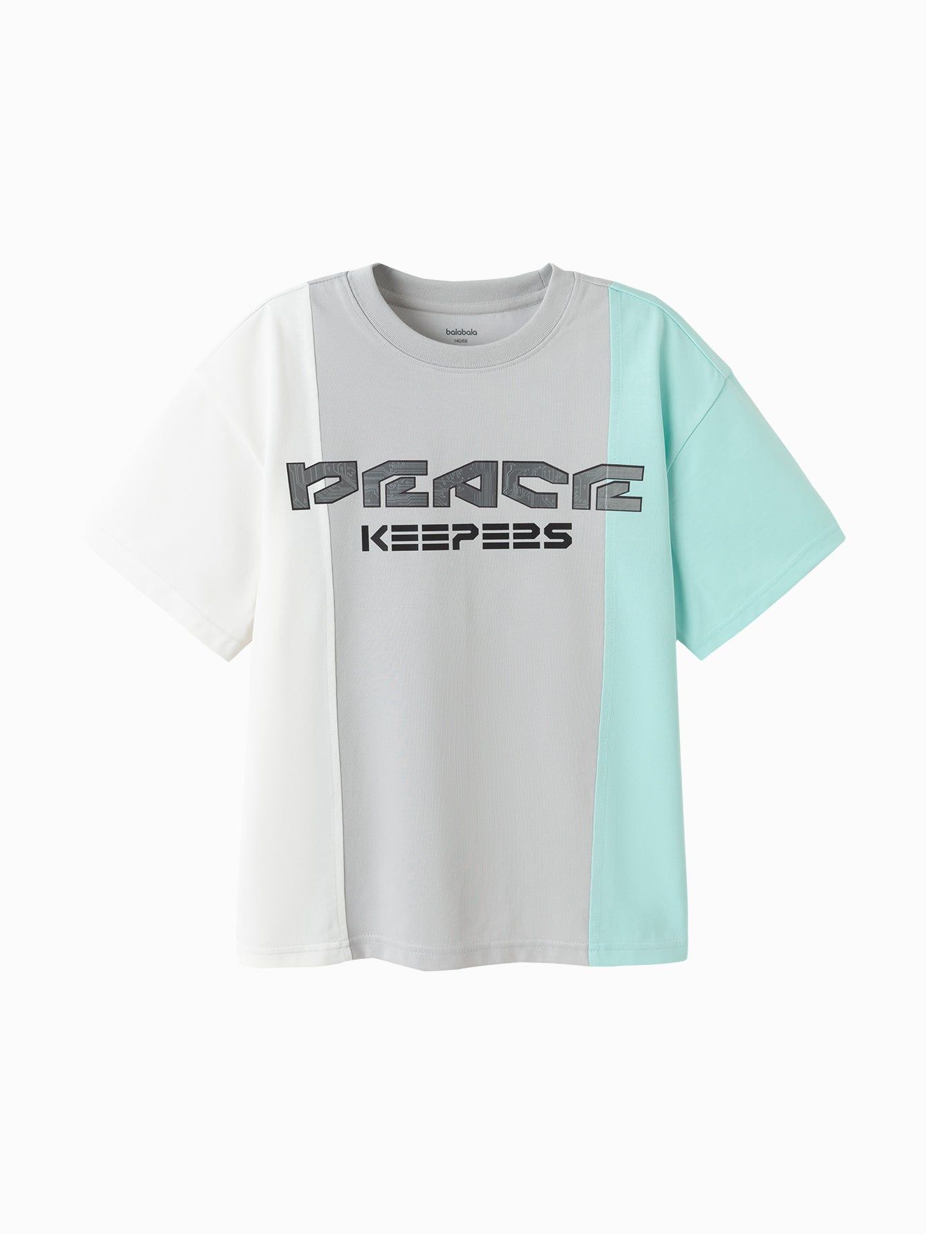 White green balabala Kids Boy Short Sleeve T-Shirt