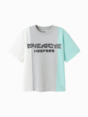 White green balabala Kids Boy Short Sleeve T-Shirt