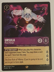 Disney Lorcana the First Chapter Ursula Power Hungry #59/204 Legendary Rare Trading Card