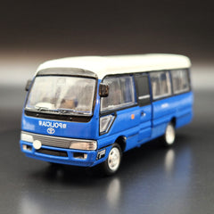 Explorafind 2010 Toyota Coaster Bus Blue Macau Security Police 1:76 Die Cast Bus New