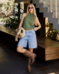 Ever After Mock Neck Sleeveless Top