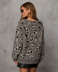 Adaline Oversized Animal Print Sweater