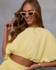 Liena Gauze Cropped Top
