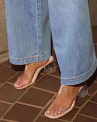 Savanna Clear Open Toe Mules