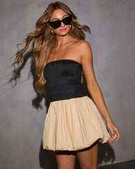 Vivienne Contrast Strapless Mini Dress