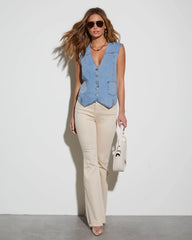 Emerson Button Down Denim Vest