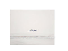 Lenzuolino Per Carrozzina In Cotone Panna Neonato Tema Family NINNAOH I21LE207 - NINNAOH - LuxuryKids